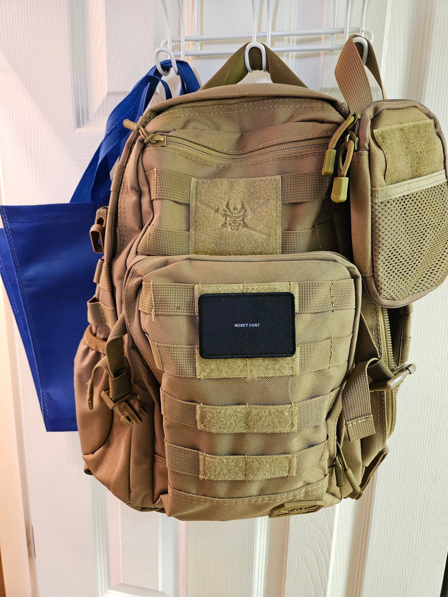 Nosey cunt meme 2"x3" morale patch with hook and loop backing