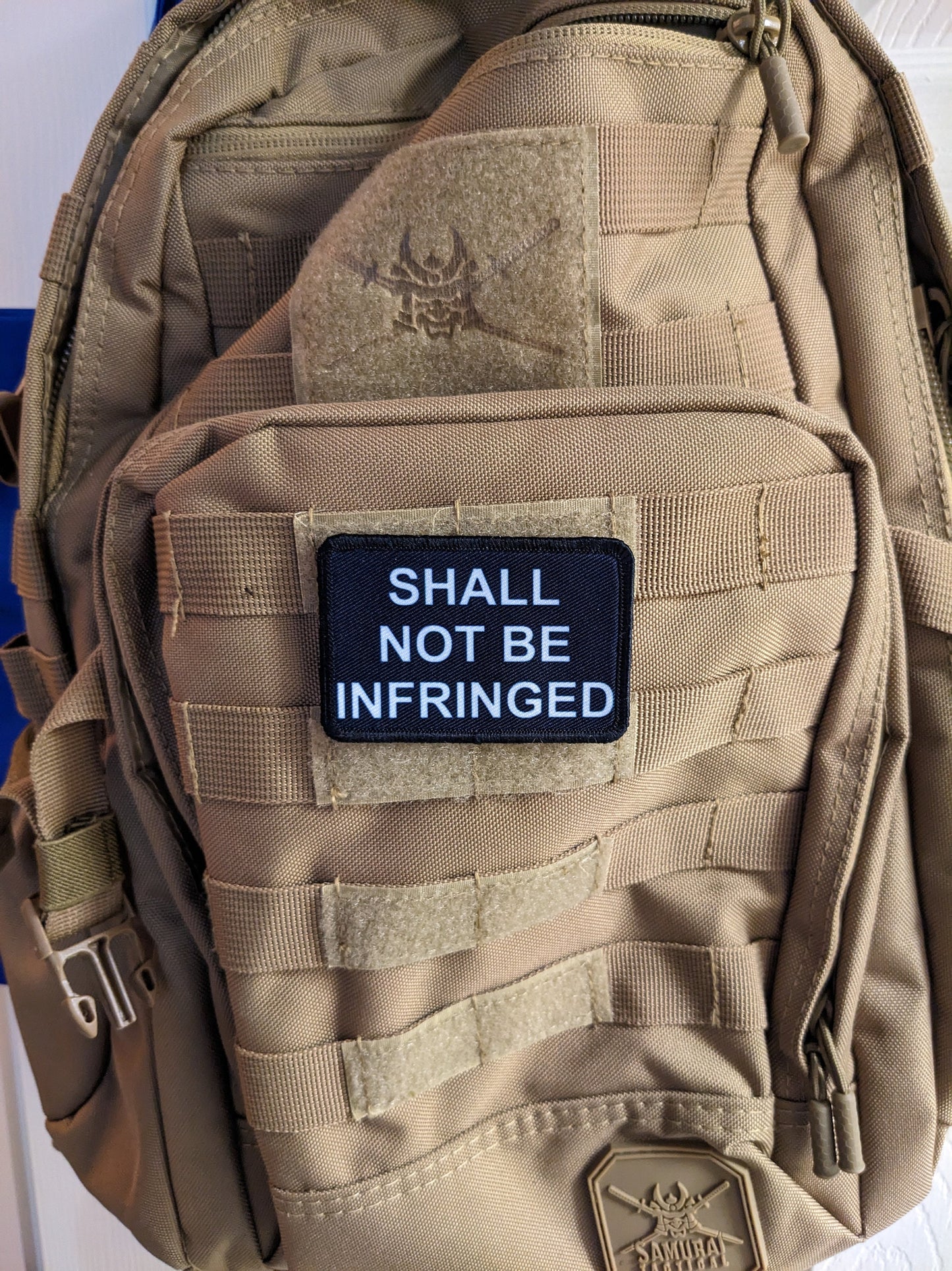 Shall not be infringed 2nd amendment airsoft meme 2"x3" morale patch with hook and loop backing