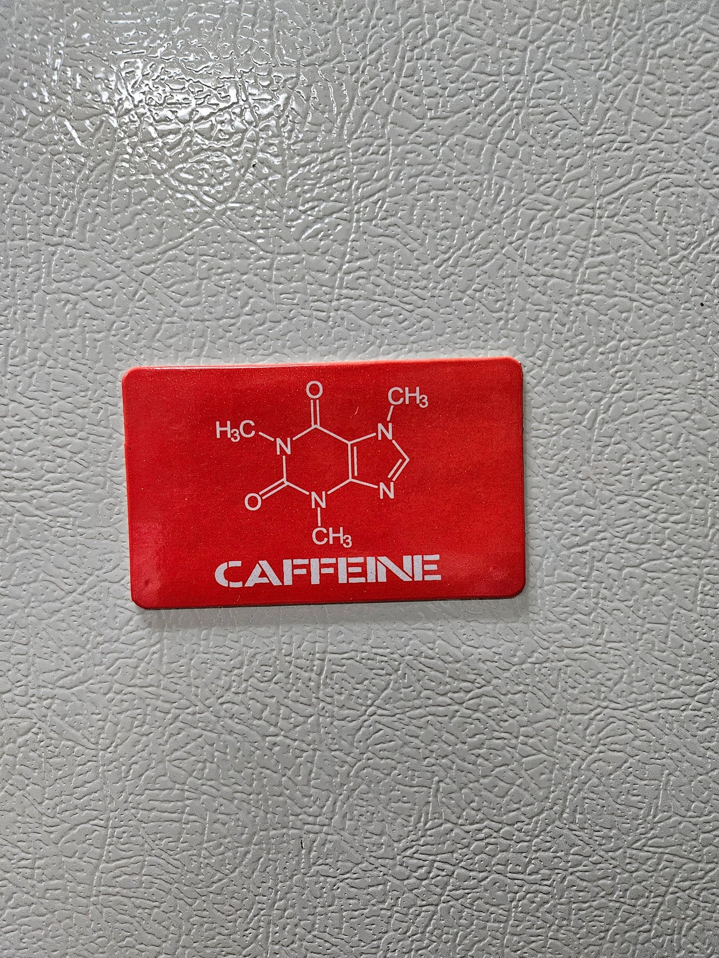 Caffeine molecule coffee enthusiast fridge magnet 2x3.5" dimensions