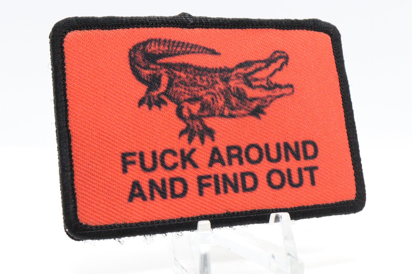 Fuck around and find out 2"x3" removable morale patch with hook and loop backing