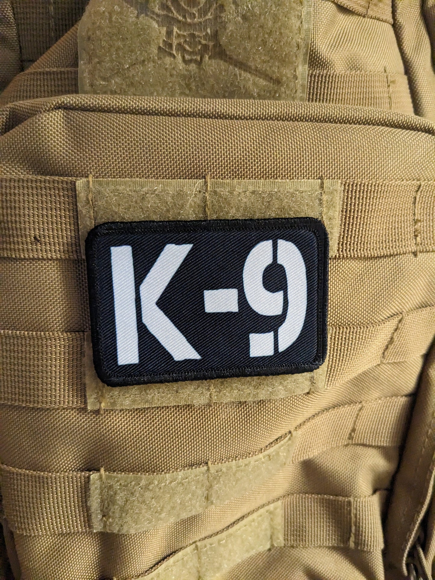 K-9 dog vest patch 2"x3" removable morale patch with hook and loop backing