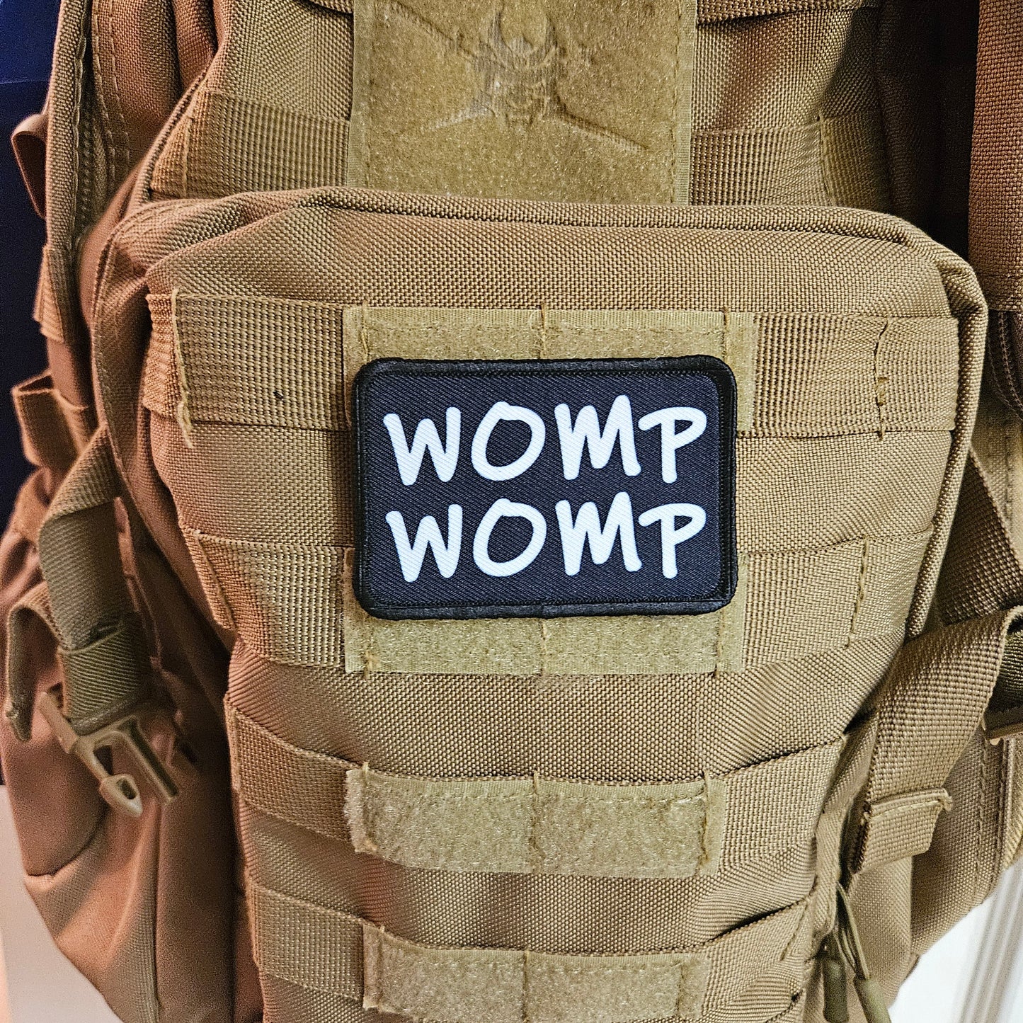 Womp womp sarcastic meme 2"x3" morale patch with hook and loop backing