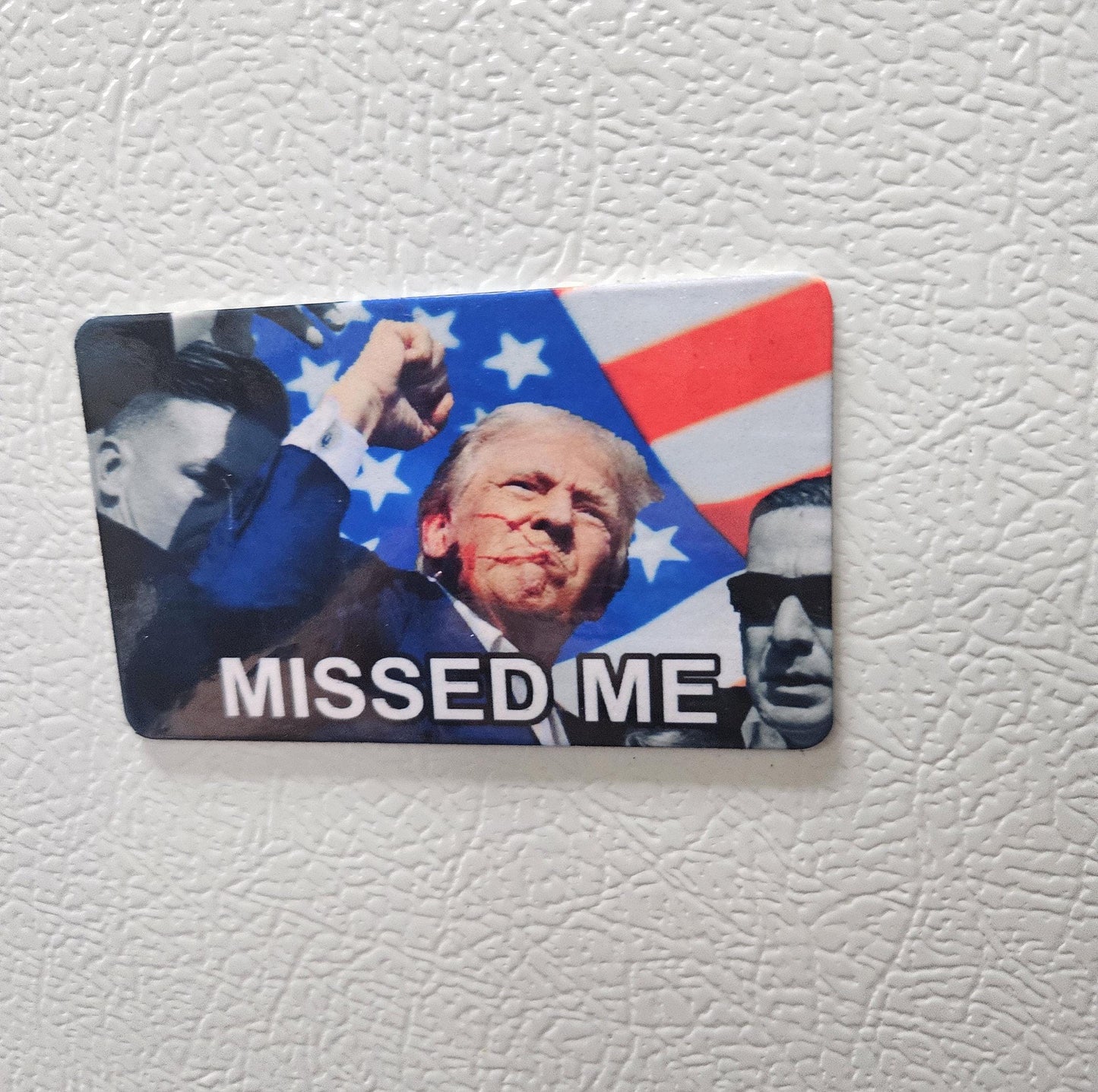Donald trump fist raised you missed fridge magnet 2x3.5" dimensions