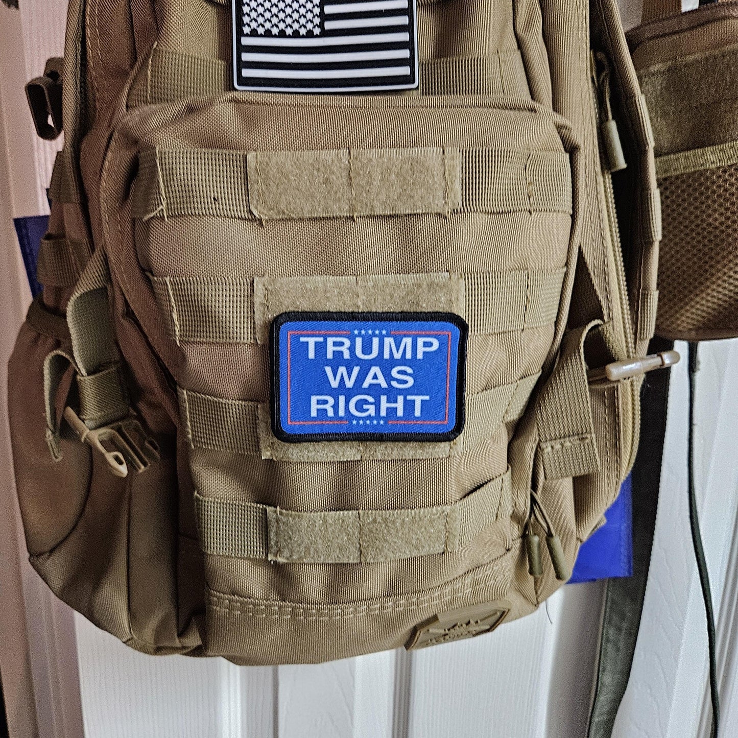 Trump was right meme 2"x3" morale patch with hook and loop backing military joke meme