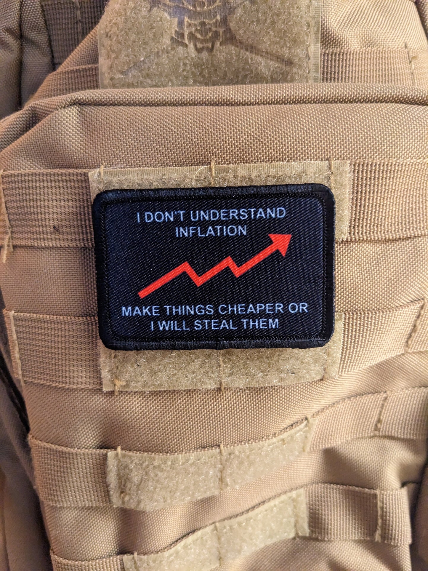 I don't understand inflation meme funny inflation 2"x3" removable with hook and loop backing