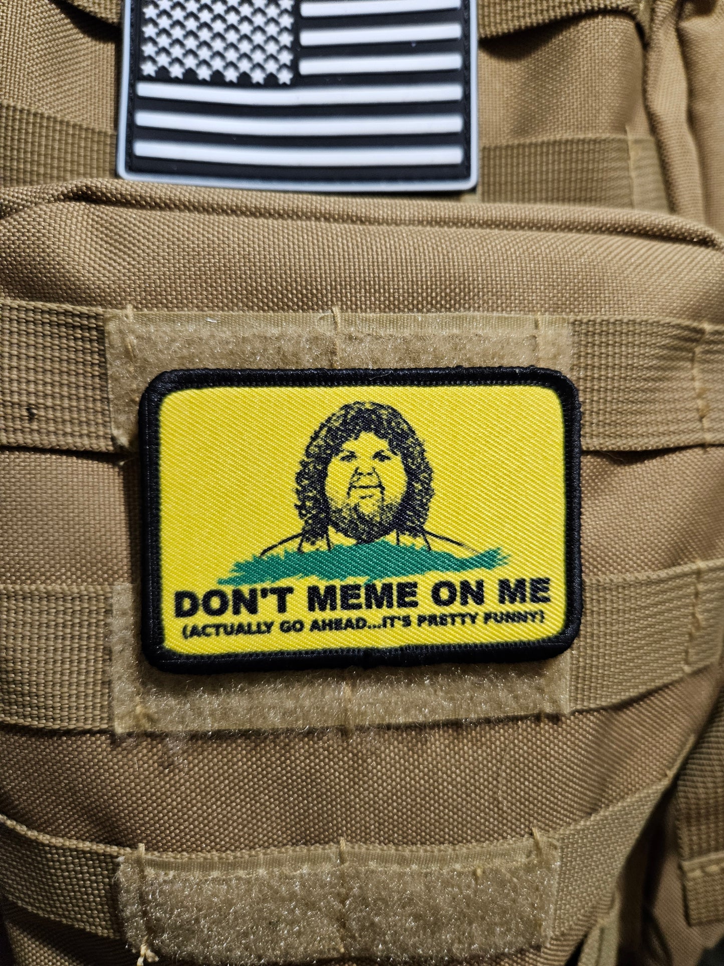 Jd vance meme dont meme on me joke 2"x3" morale patch with hook and loop backing