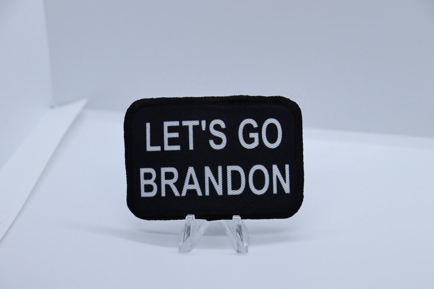 Let's Go Brandon chant meme 2"x3" removable morale patch with hook and loop backing
