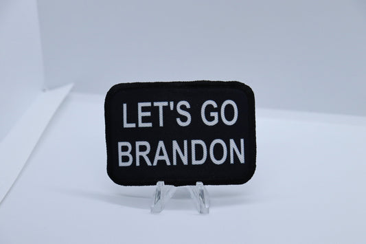 Let's Go Brandon chant meme 2"x3" removable morale patch with hook and loop backing