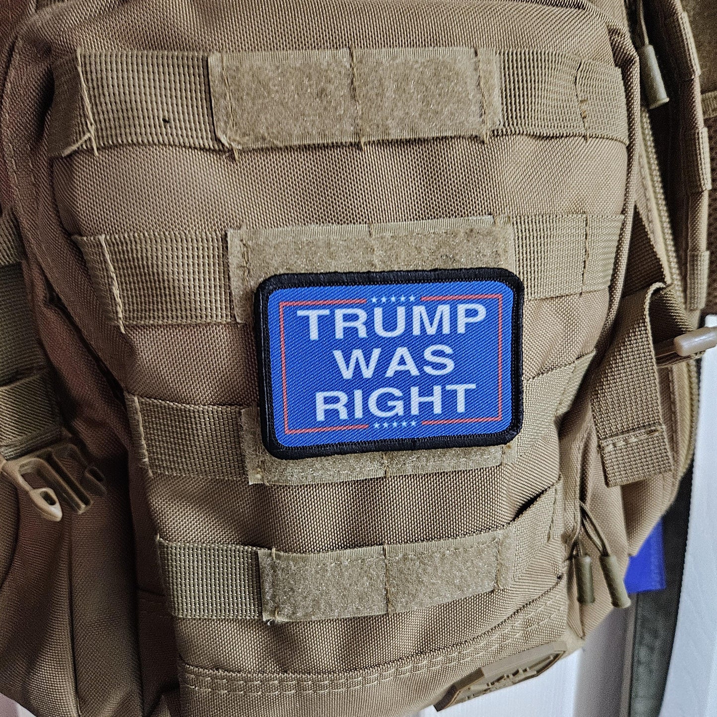 Trump was right meme 2"x3" morale patch with hook and loop backing military joke meme