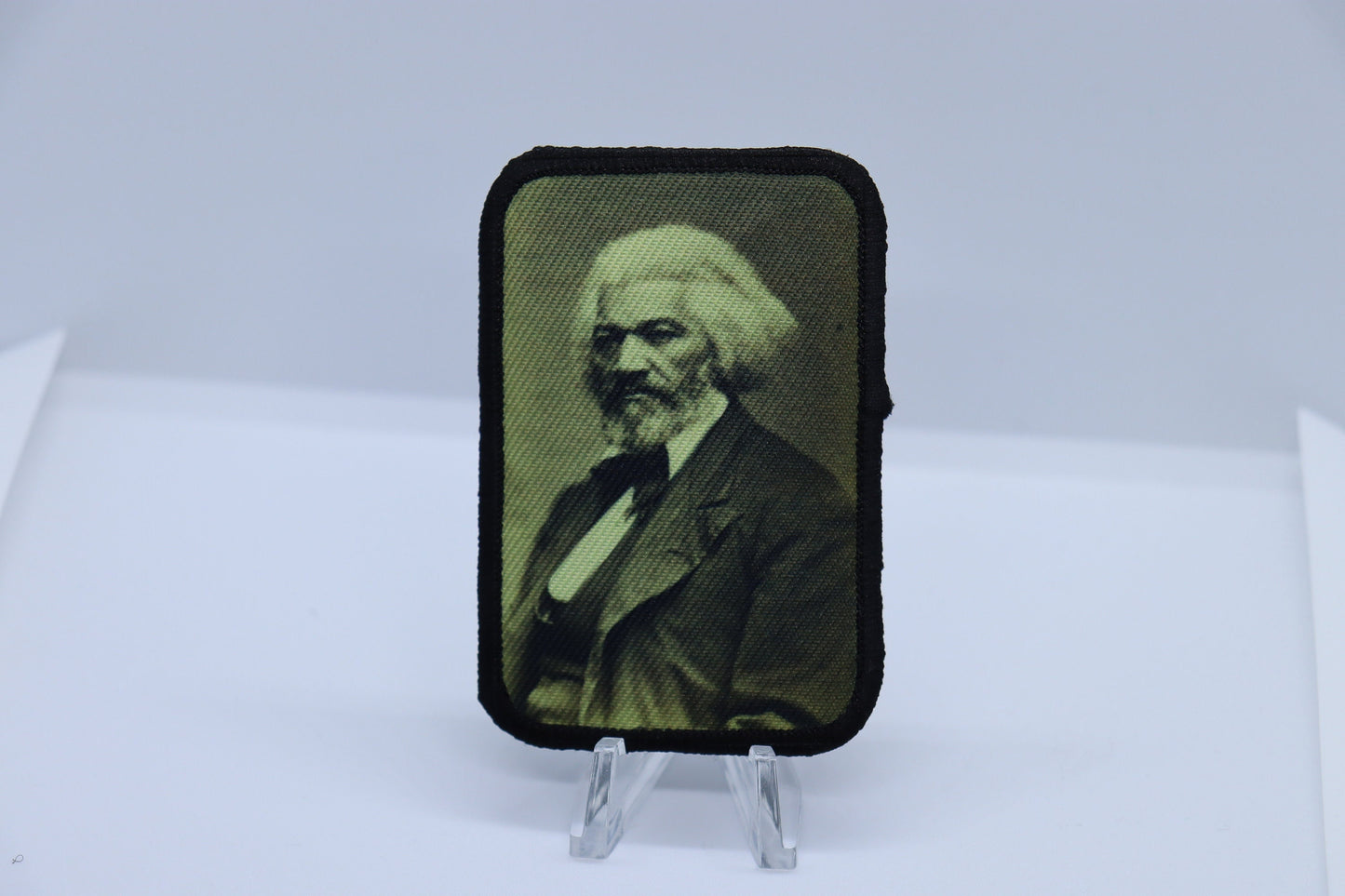Frederick Douglas abolitionist 2"x3" morale patch with hook and loop backing