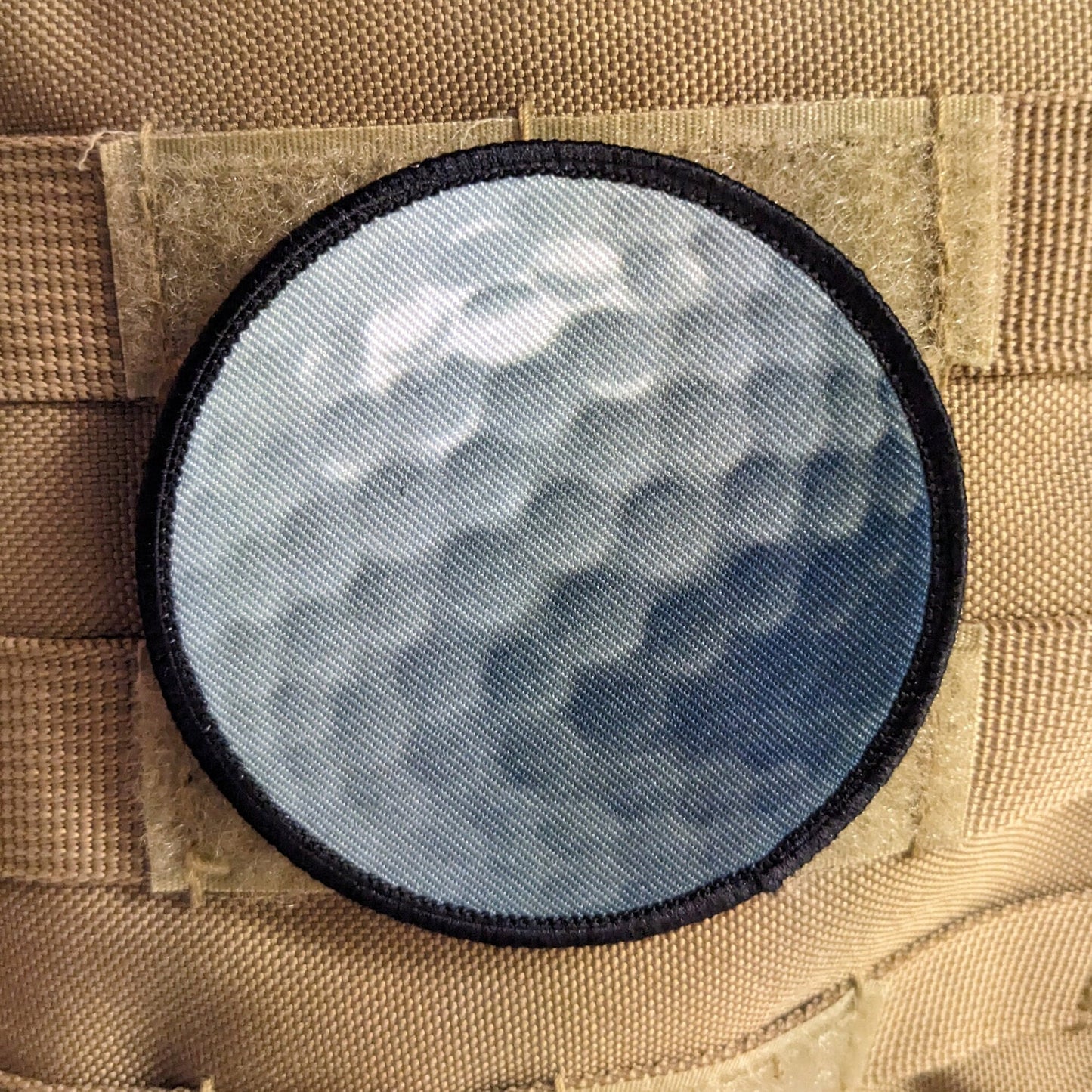 Golf ball sports 3" circle morale patch with hook and loop backing