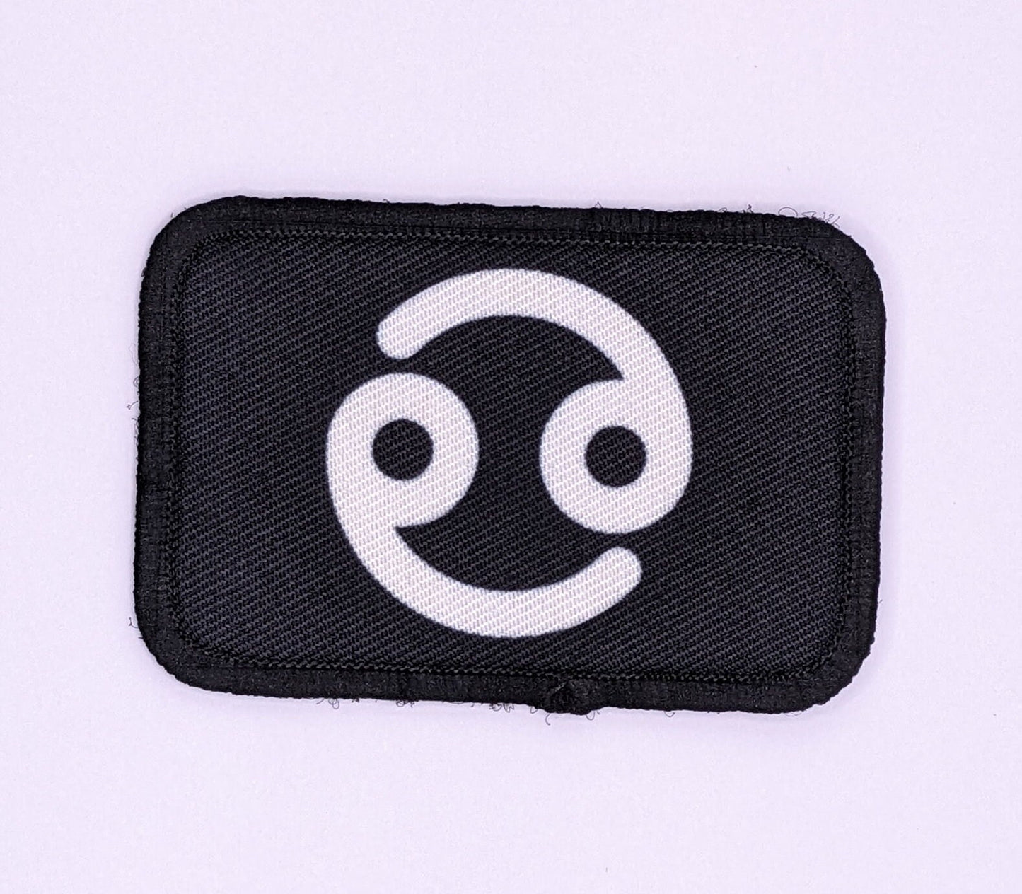 Cancer sign zodiac custom colors available 2"x3" morale patch with hook and loop backing