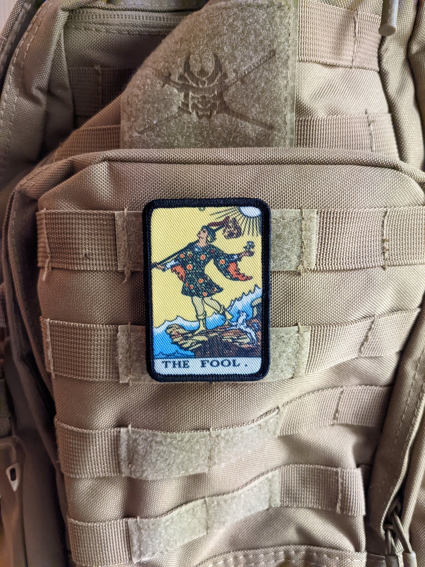 The fool tarot card special forces military  2"x3" morale patch with hook and loop backing