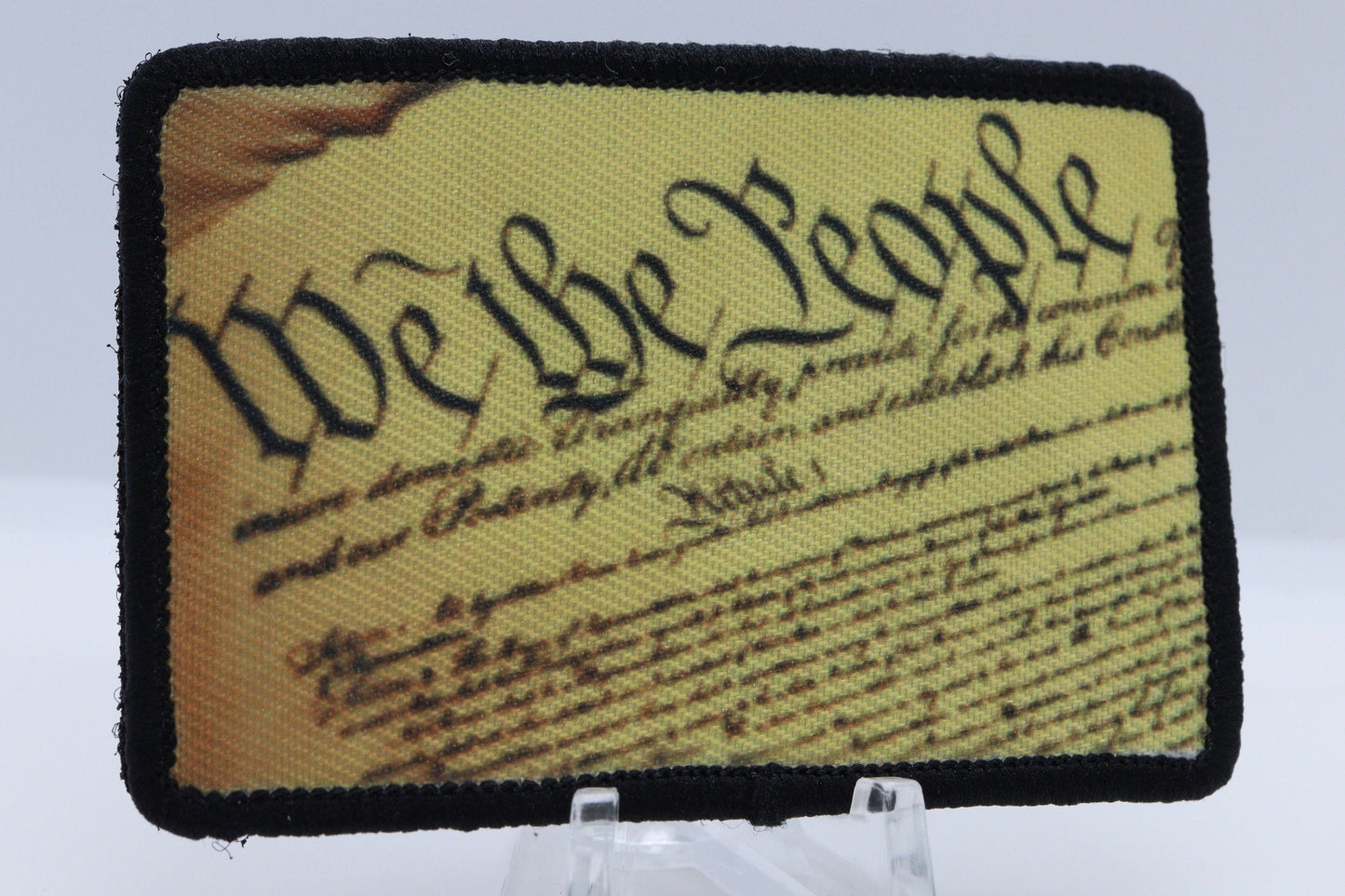 USA Constitution We The People 2"x3" morale patch with hook and loop backing