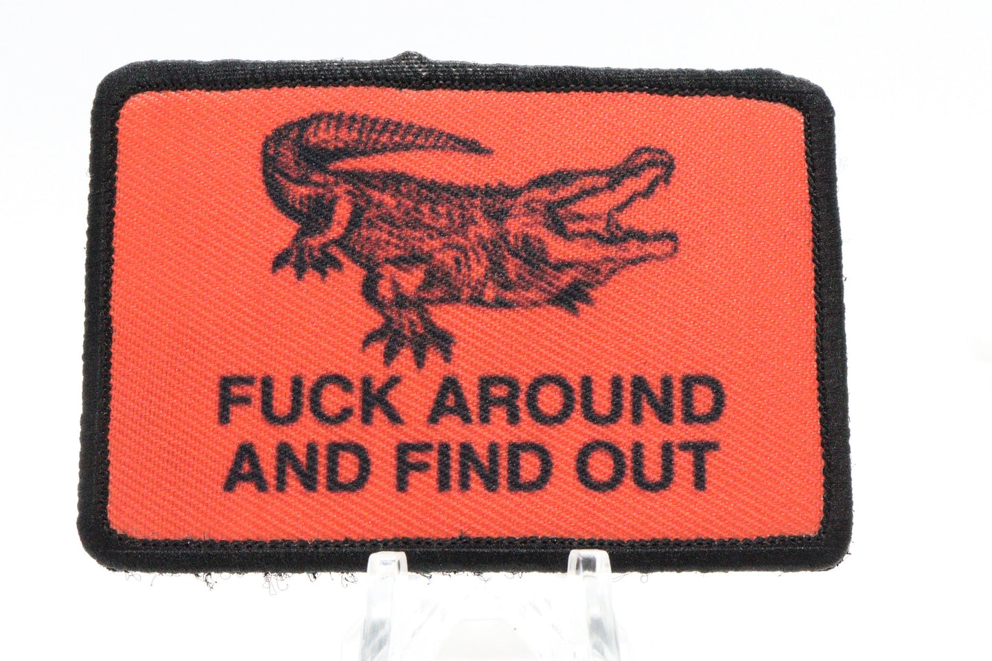 Fuck around and find out  2"x3"  removable morale patch with hook and loop backing
