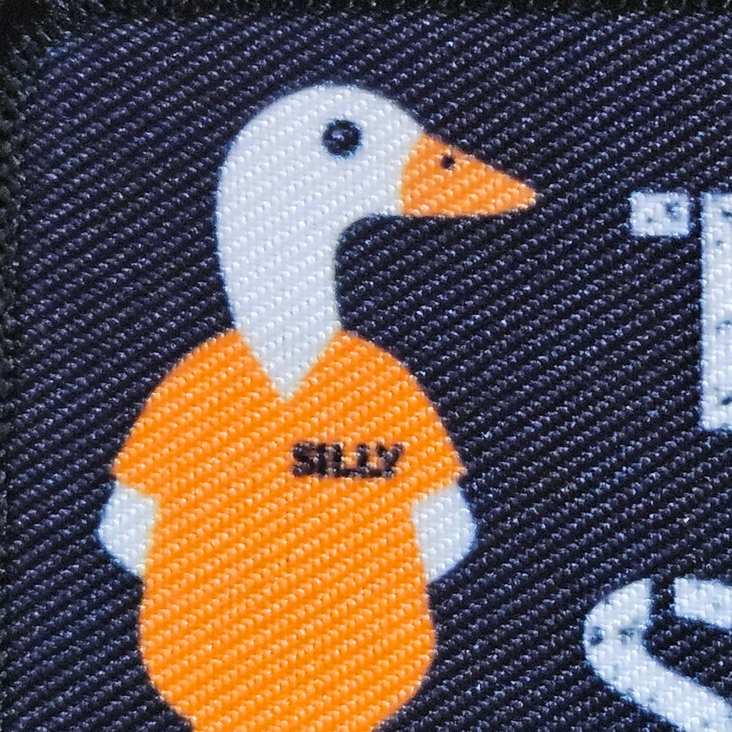 Silly goose was too silly prison meme funny  2"x3" morale patch with hook and loop backing