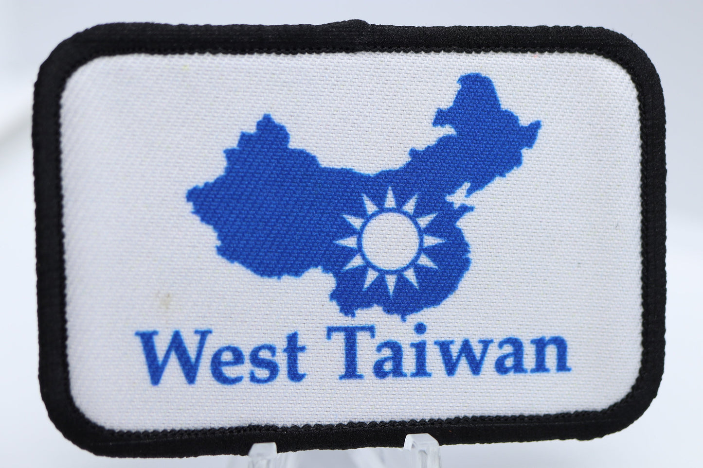 West Taiwan anti-ccp anti-communist support meme 2"x3" morale patch with hook and loop backing