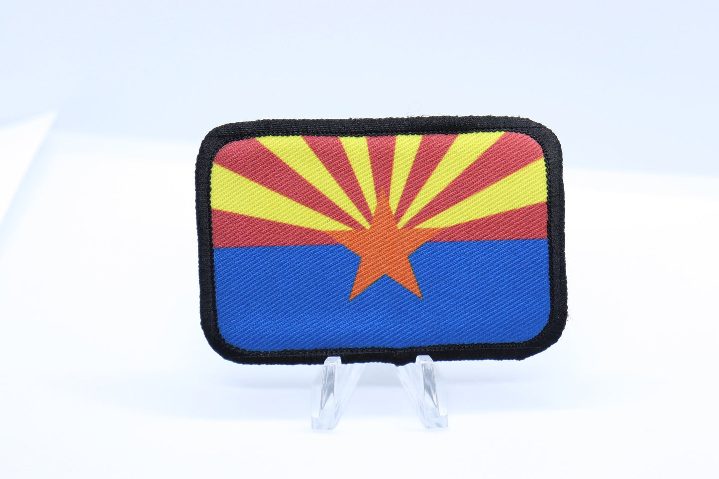 Arizona State Flag removable patch 2"x3" morale patch with hook and loop backing