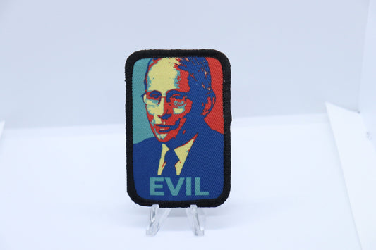 Dr. Fauci  meme 2"x3"  removable morale patch with hook and loop backing