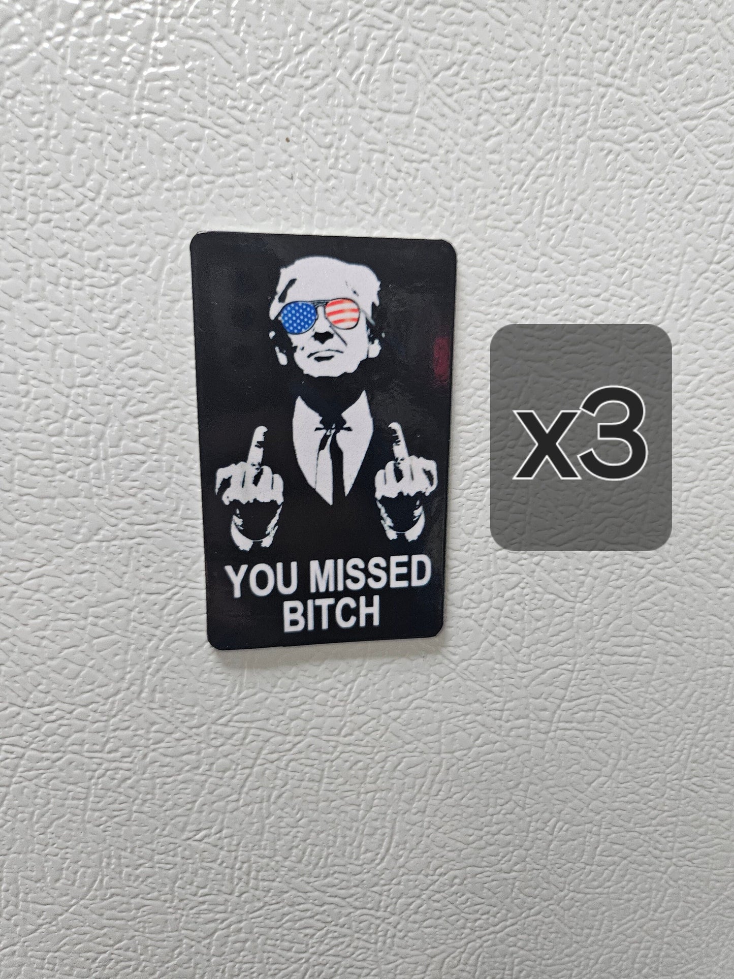 donald you missed bitch fridge magnet x3.   2x3.5" dimensions
