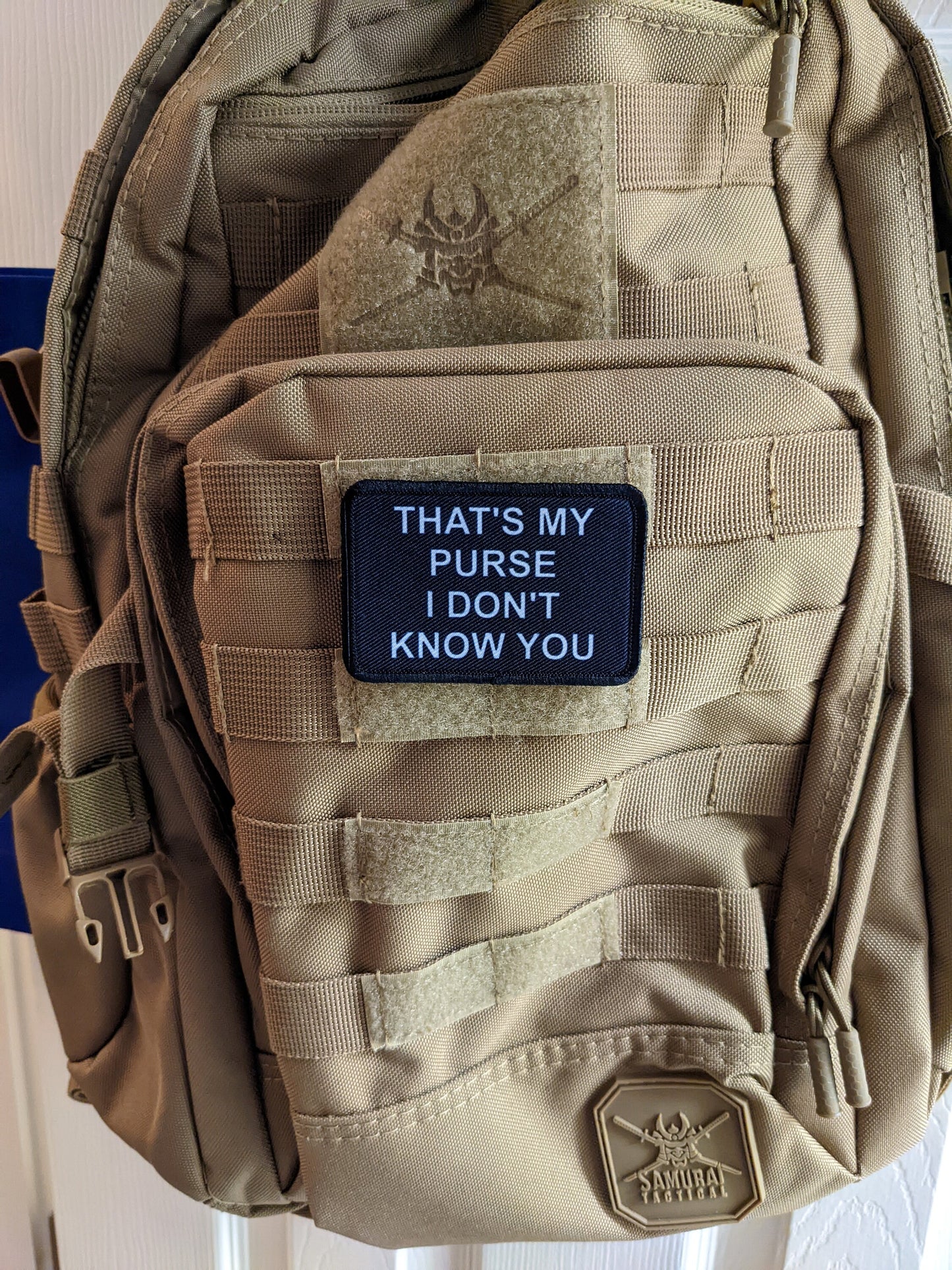 that's My Purse I don't Know you meme lol 2"x3" morale patch with hook and loop backing