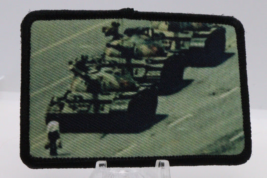 Tiananmen Square protest 2"x3" morale patch with hook and loop backing