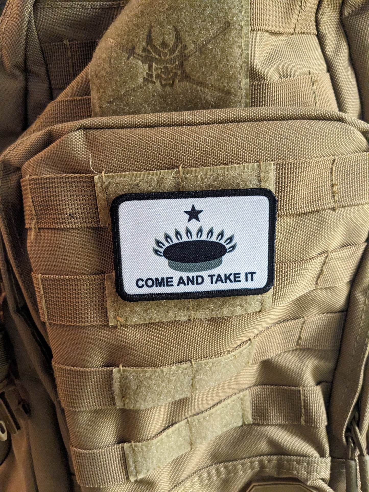 come take it gas stove ban joke flag 2nd amendment removable patch 2"x3" morale patch with hook and loop backing