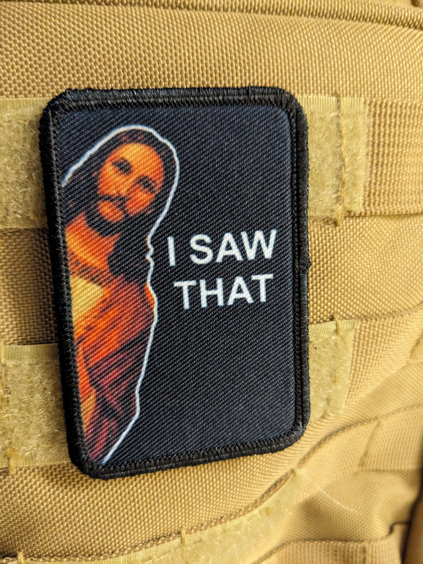 Jesus I saw that meme patch removable patch 2"x3" morale patch with hook and loop backing