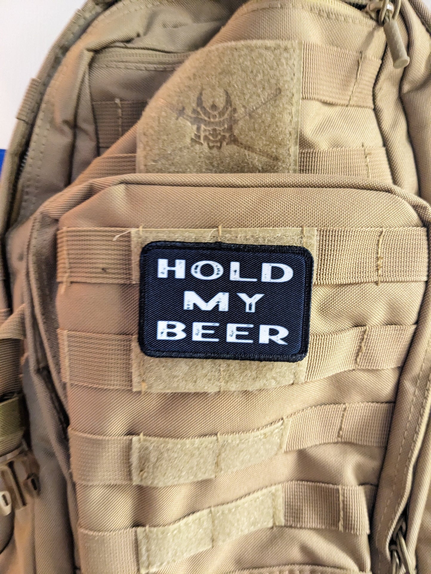 Hold my beer funny meme 2"x3" hook and loop morale patch military
