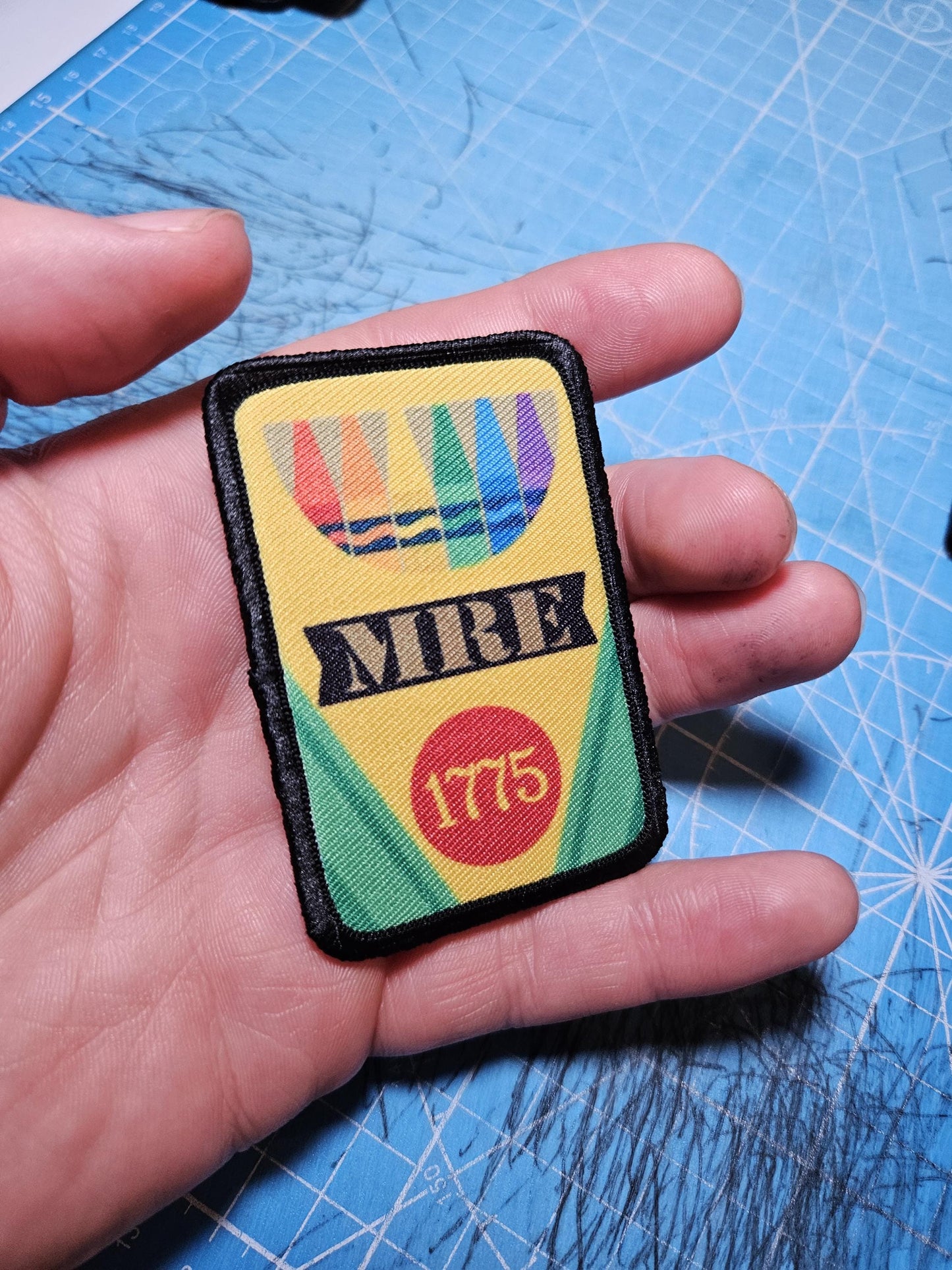 x100 Crayon eaters marine meme ration red tastes like cherry  2"x3" morale patch with hook and loop backing military joke meme (Copy)