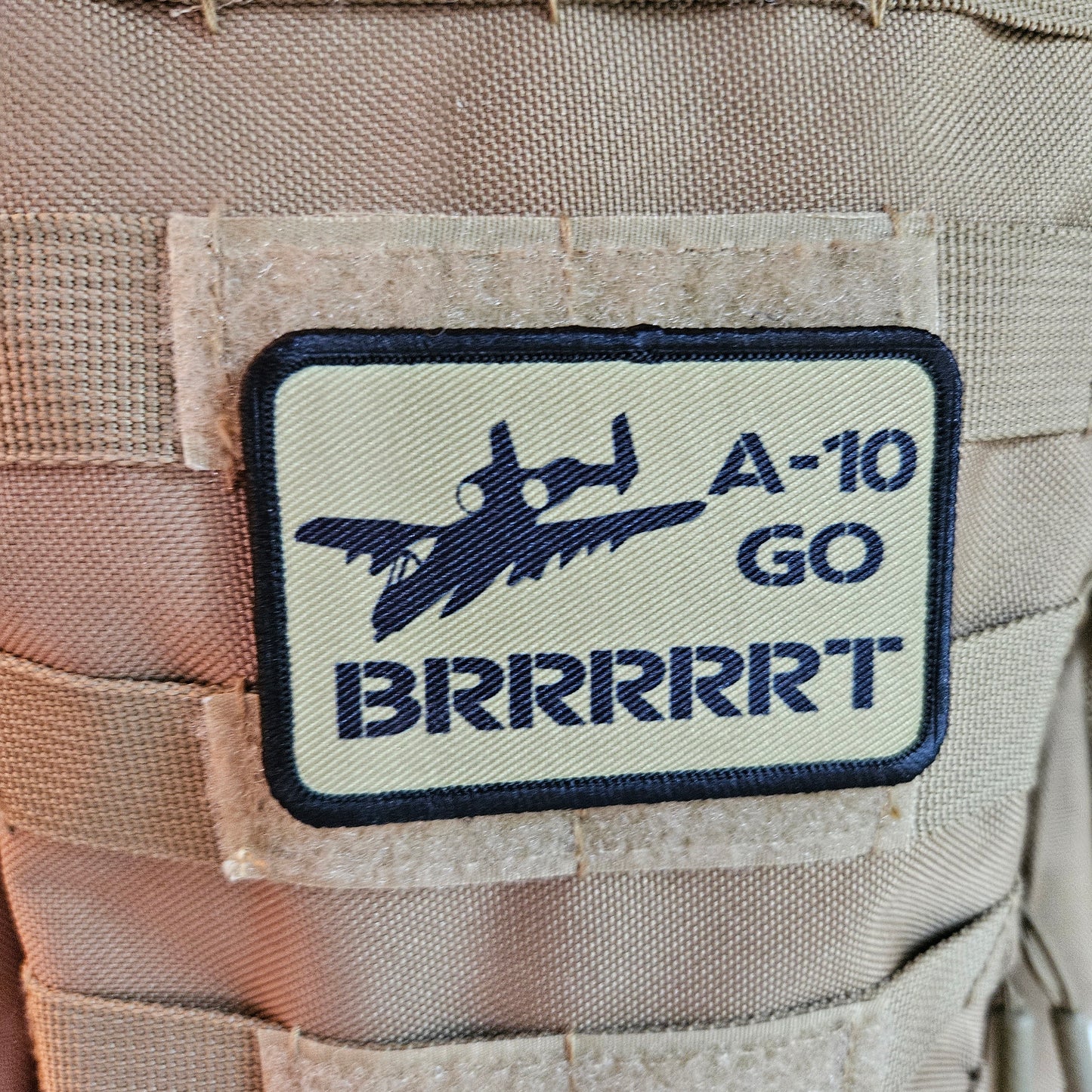 A-10 go Brrrrrrrt  2"x3" morale patch with hook and loop for hat