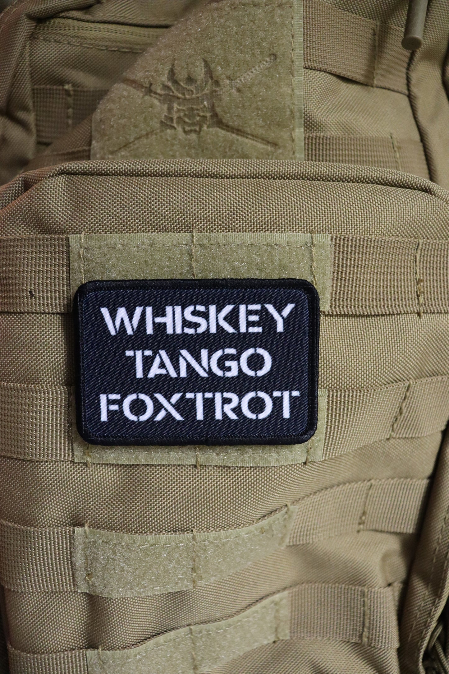 Whiskey Tango Foxtrat wtf edc  2"x3" morale patch with hook and loop backing military joke meme