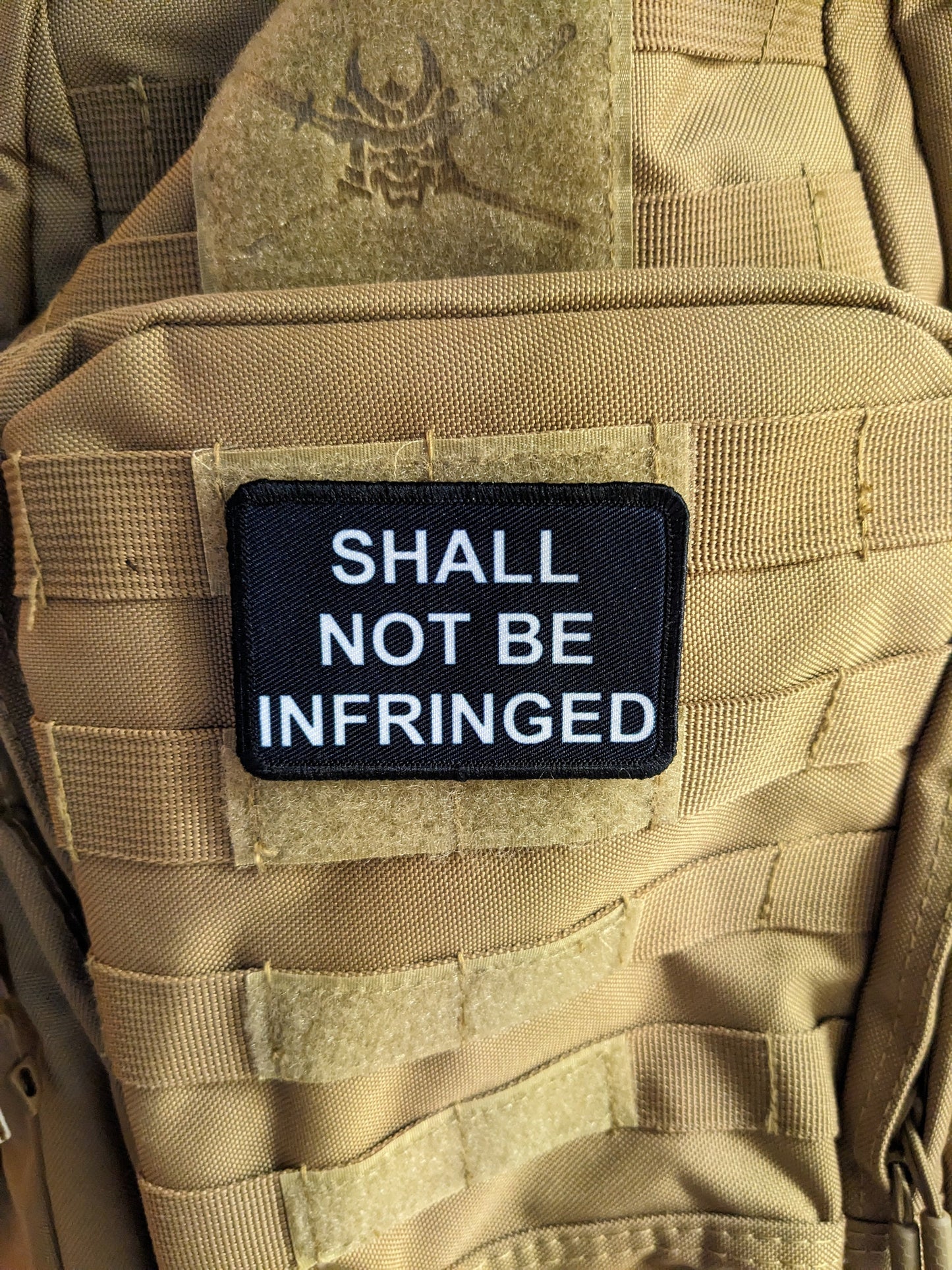 Shall not be infringed 2nd amendment airsoft meme 2"x3" morale patch with hook and loop backing