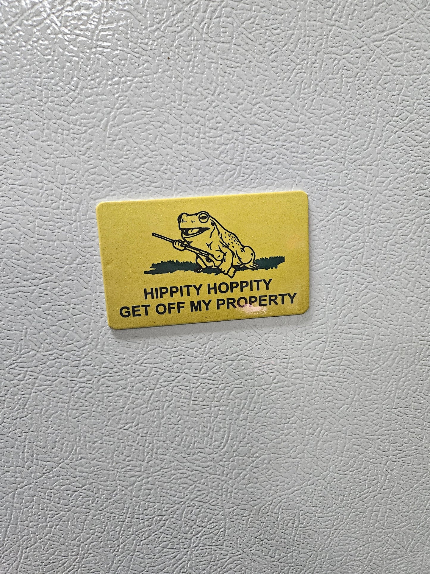 3x hippity hoppity get off my property Gadsden flag parody fridge magnet  2x3.5" dimensions
