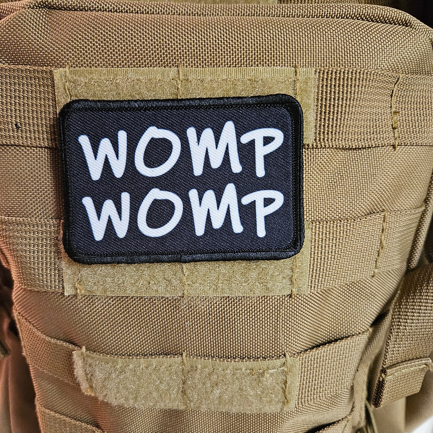 Womp womp sarcastic meme 2"x3" morale patch with hook and loop backing