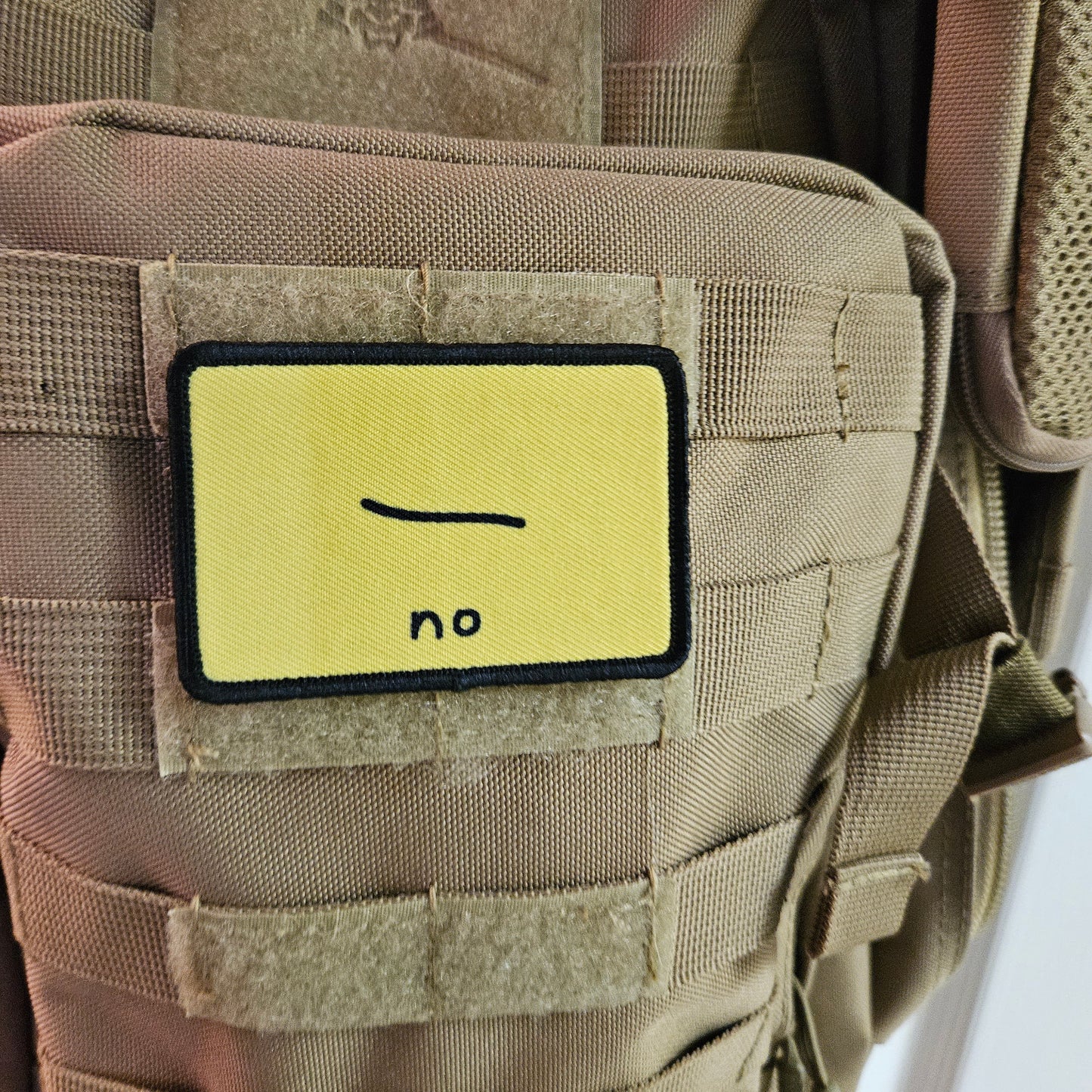 No snake bad drawing parody Gadsden flag meme 2"x3" removable morale patch with hook and loop backing