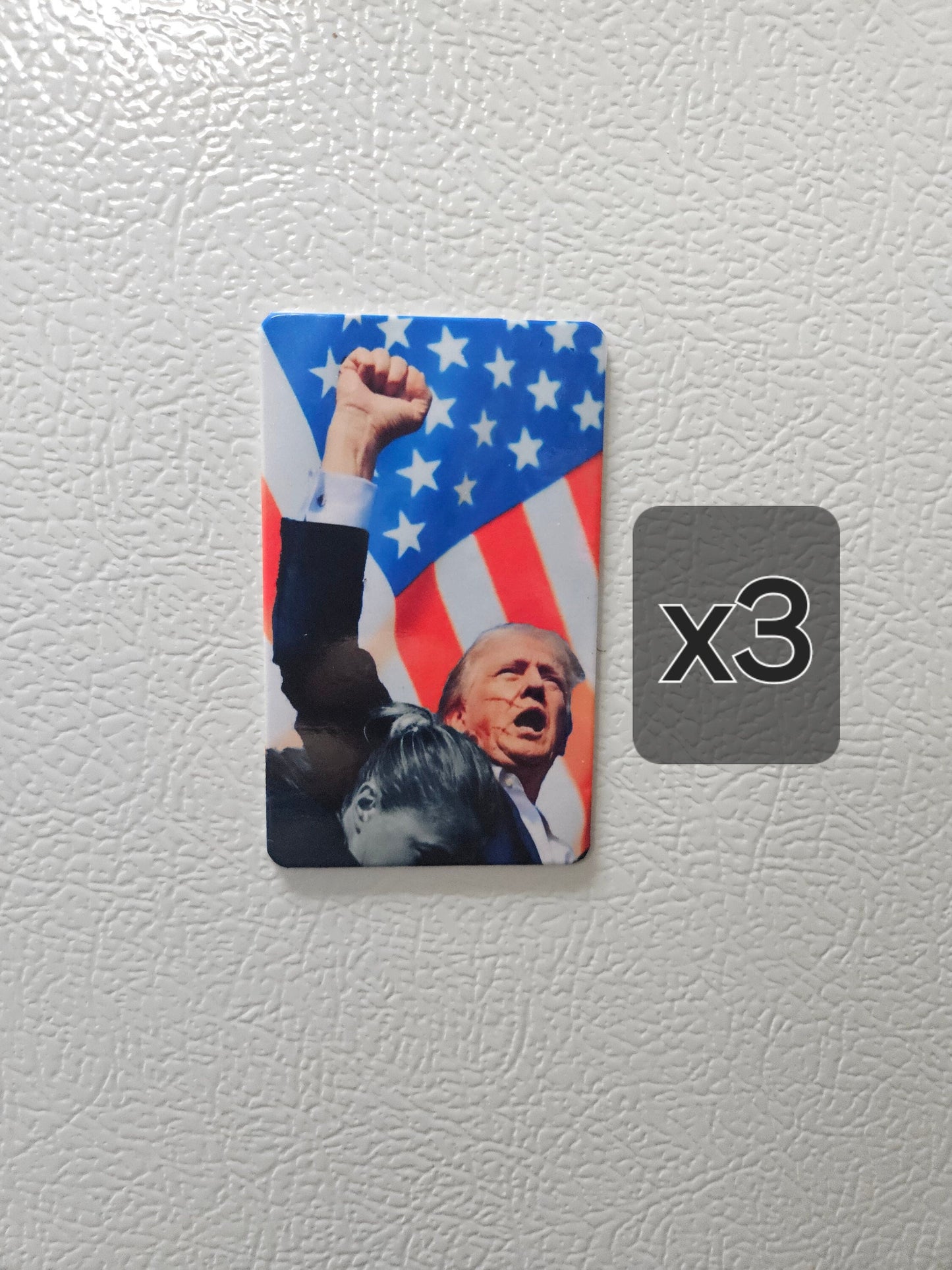 Donald  fist raised you missed fridge magnet x3.   2x3.5" dimensions