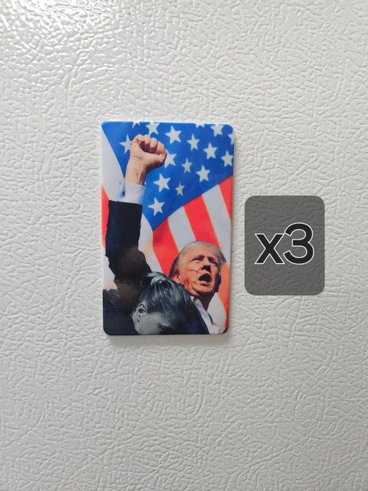 Donald  fist raised you missed fridge magnet x3.   2x3.5" dimensions
