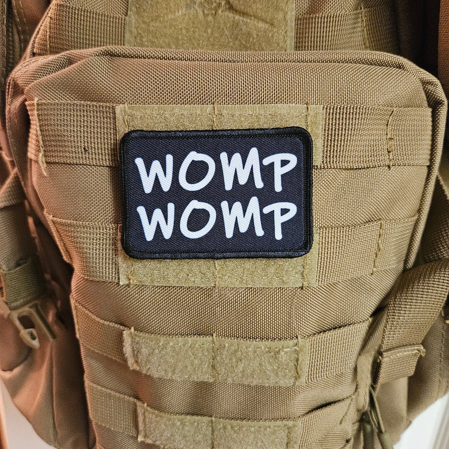 Womp womp sarcastic meme 2"x3" morale patch with hook and loop backing