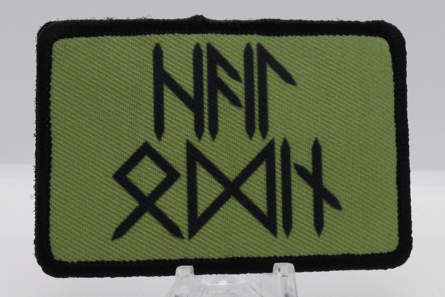 Hail Odin runes 2"x3" morale patch with hook and loop backing