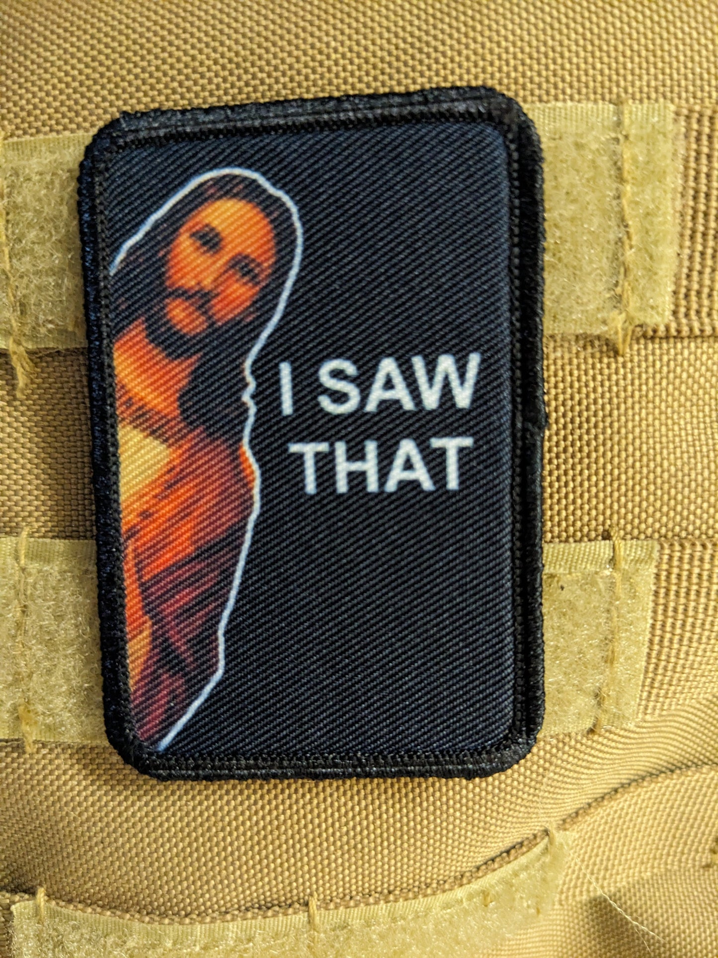 Jesus I saw that meme patch removable patch 2"x3" morale patch with hook and loop backing