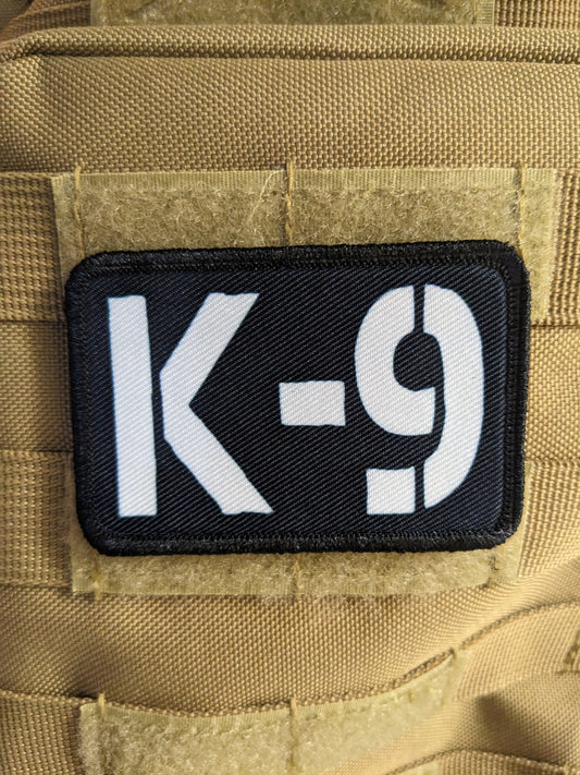 K-9 dog vest patch 2"x3" removable morale patch with hook and loop backing