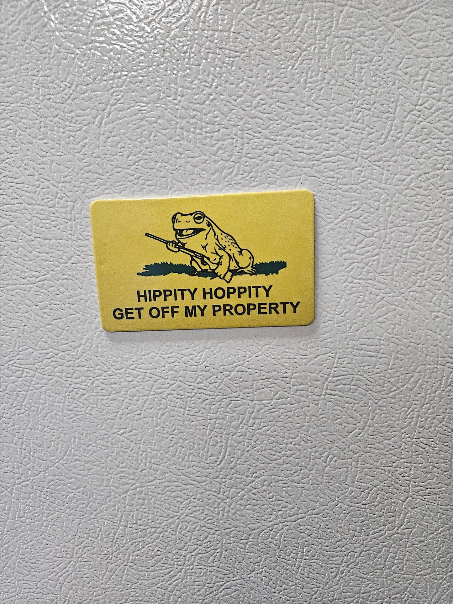 3x hippity hoppity get off my property Gadsden flag parody fridge magnet  2x3.5" dimensions