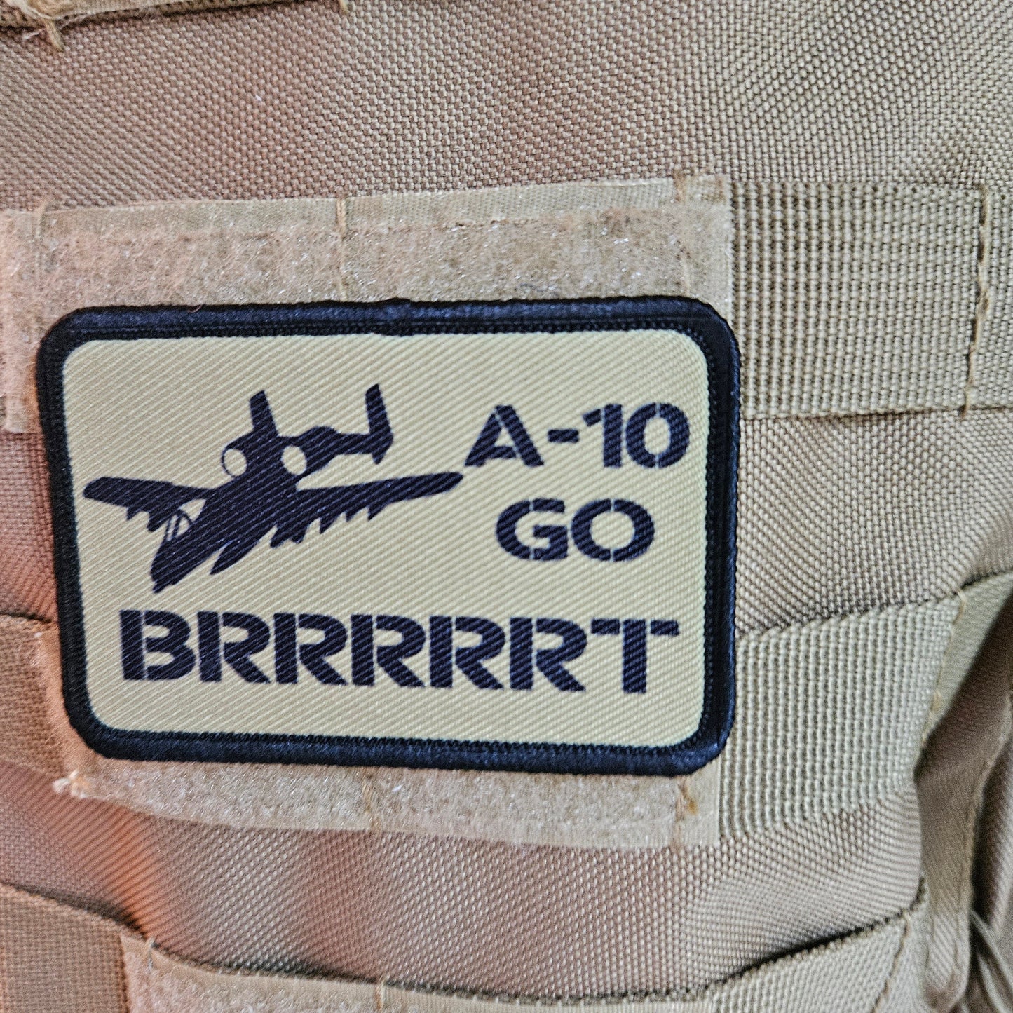 A-10 go Brrrrrrrt  2"x3" morale patch with hook and loop for hat