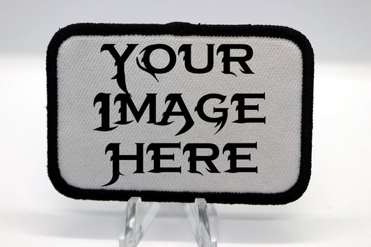 Custom choose your own image or text 2"x3" hook & loop morale patch