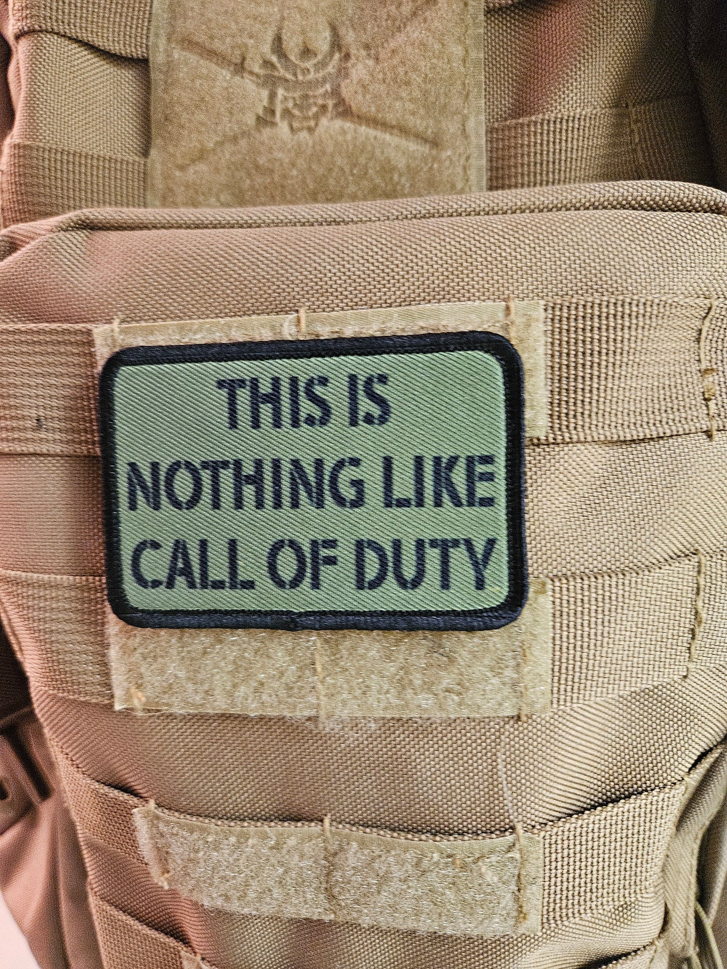 This is nothing like call of duty military gaming meme 2"x3" removable morale patch with hook and loop backing