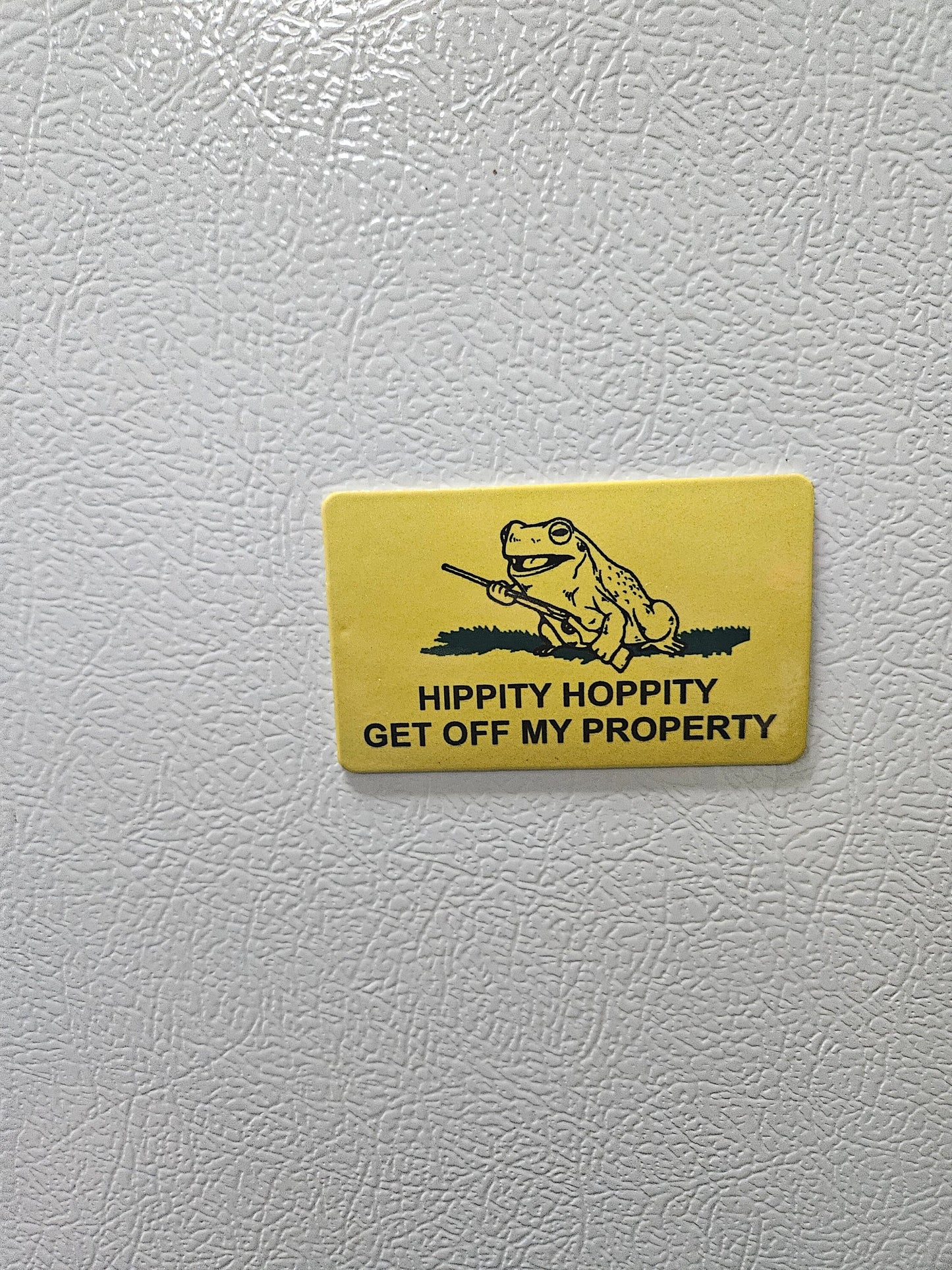 3x hippity hoppity get off my property Gadsden flag parody fridge magnet  2x3.5" dimensions
