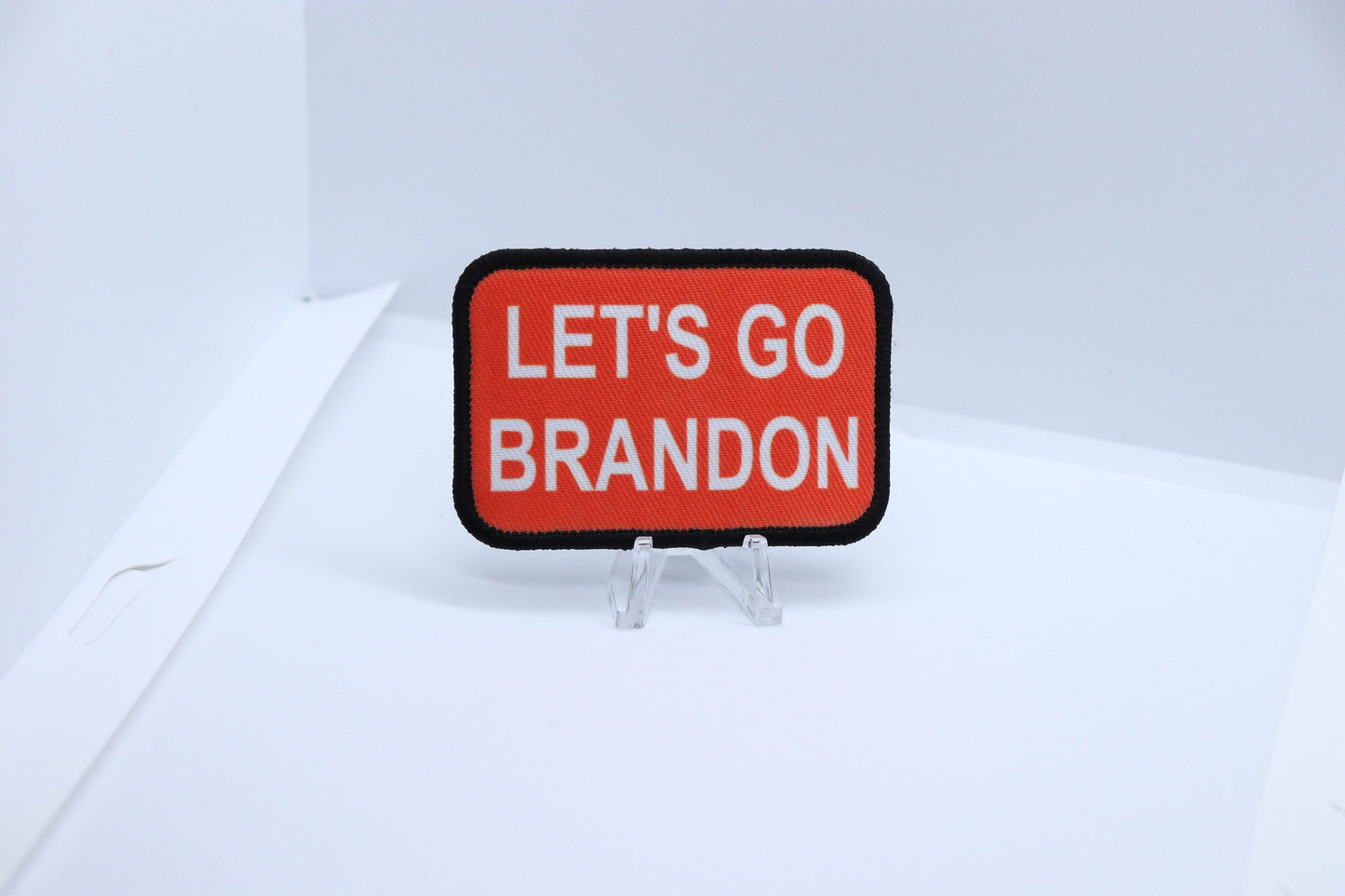 Let's Go Brandon chant meme 2"x3" removable morale patch with hook and loop backing