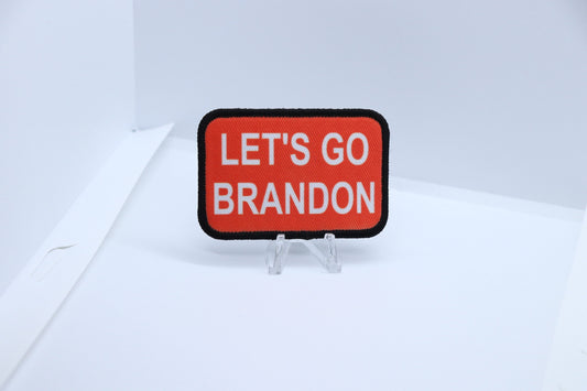 Let's Go Brandon chant meme 2"x3" removable morale patch with hook and loop backing