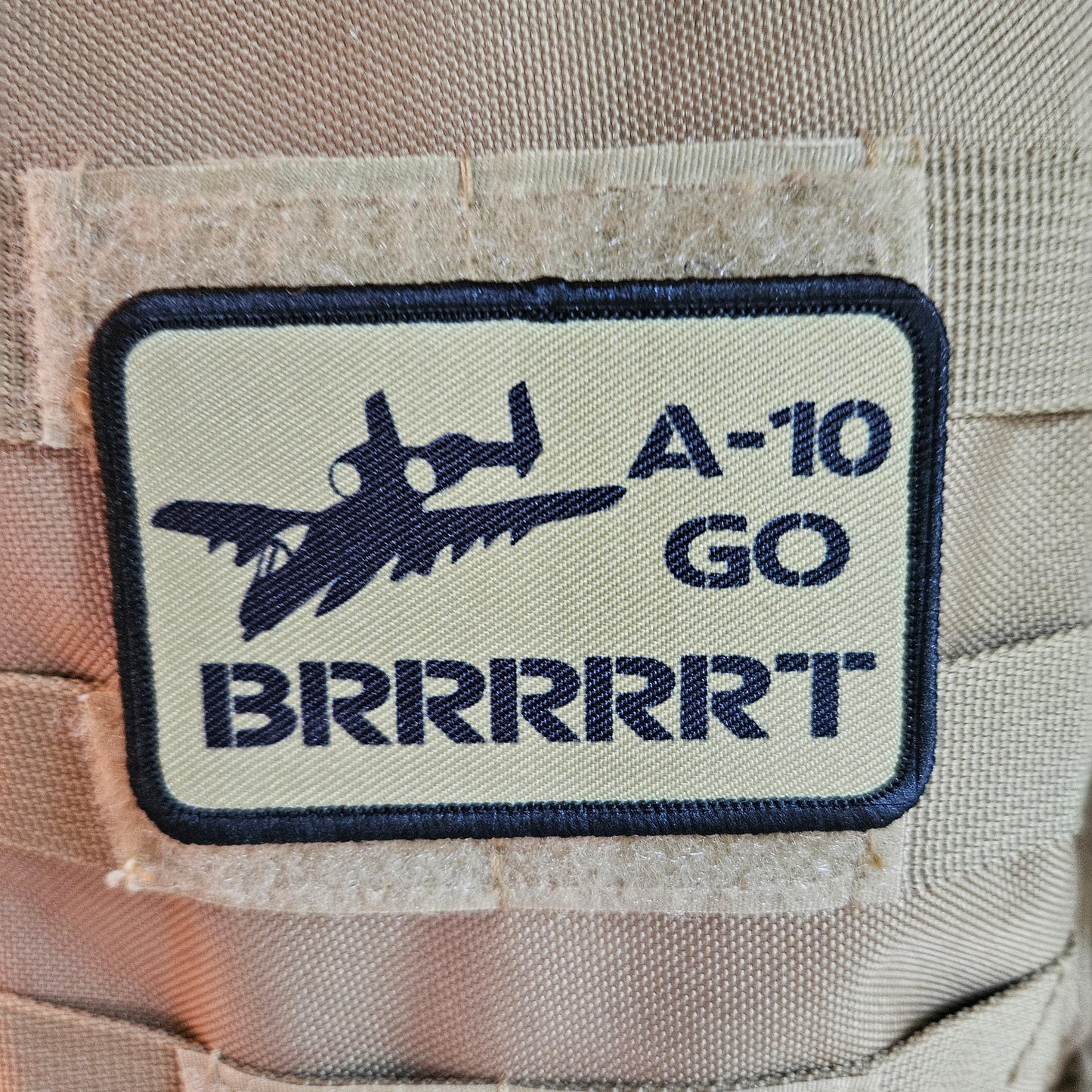 A-10 go Brrrrrrrt  2"x3" morale patch with hook and loop for hat